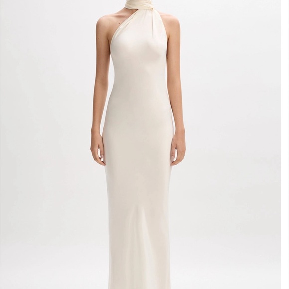 Beare Park Silk Satin Neck Tie Dress size 8 (us 4) - Picture 2 of 5